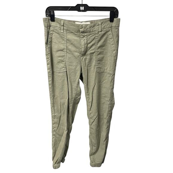 Frank & Eileen Jameson Utility Jogger Pant Light Green Cotton Blend Womens 6 - Picture 2 of 9